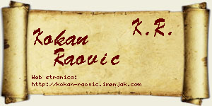 Kokan Raović vizit kartica